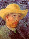 Self-Portrait with Straw Hat Van Gogh