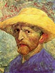 Self-Portrait with Straw Hat3 Vincent Van Gogh