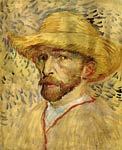 Self-Portrait with Straw2 Hat Van Gogh
