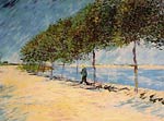 Walk Along the Banks of the Seine Near Asnieres Vincent Van Gogh
