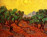 Olive Trees with Yellow Sky and Sun 1889 Vincent Van Gogh