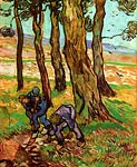 Two Diggers Among Trees 1890 Van Gogh