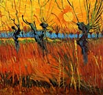 Willows at Sunset 1888 Van Gogh