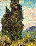 Cypresses 1889 Vincent Van Gogh