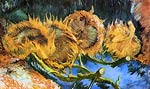 Four Cut Sunflowers 1887 Vincent Van Gogh