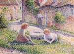 Children on a farm Camille Pissarro