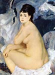 Nude Seated on a Sofa Renoir