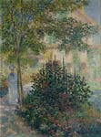 Camille monet in the garden at argenteuil