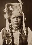 Nez Perce Native American Indian with furcap