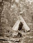 Camp Flying Eagles Wyndygoul, a Teepee and Indians