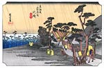 Oiso, Village in Rain Ando Hiroshige
