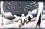 Night Snow at Kambara Ando Hiroshige