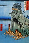 A Temple on a High Rock Ando Hiroshige