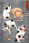Cats Playing Utagawa Kuniyoshi