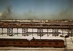 Chicago and Northwestern railroad classification yard 1942
