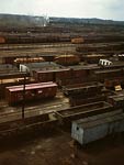 Freight cars Chicago and Northwestern Railroad yard