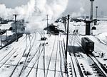 Snow on the railway tracks