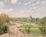 The garden of the tuileries on a spring morning