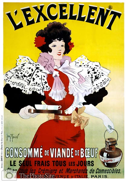 L'excellent, consomme de viande de boeuf French Poster - Click Image to Close