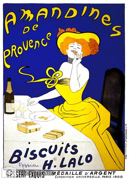 Amandines de Provence. Almond Biscuits Advertising Poster - Click Image to Close