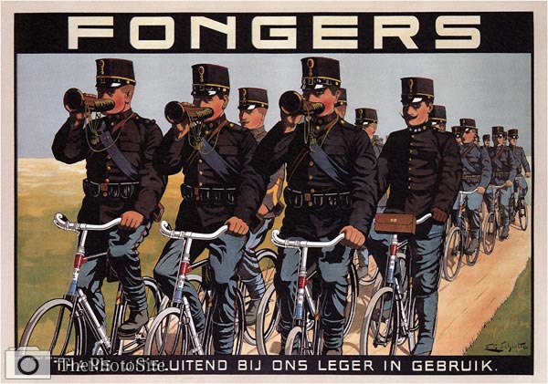 Vintage Bicycle Poster - Fongers, Netherlands - Click Image to Close