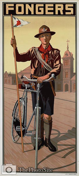 Fongers bicycle advertisement poster, Netherlands - Click Image to Close