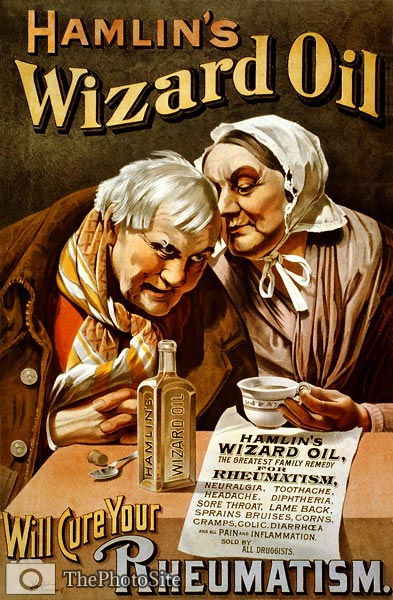 Hamlin's wizard oil, to cure Rheumatism poster - Click Image to Close