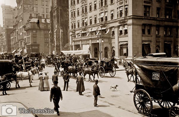 Belmont coach, Traffic Congestion, New York, 1905 - Click Image to Close