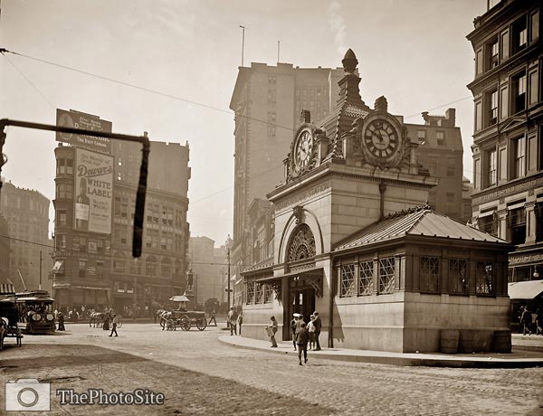 Adams Square Station, Boston, Massachusetts 1905 - Click Image to Close