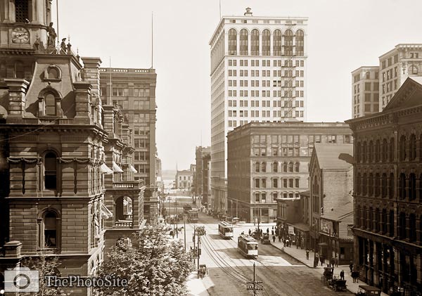 Griswold St. south from Michigan Ave. Detroit - Click Image to Close