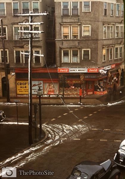 Street corner, Brockton Massachusetts 1941 - Click Image to Close