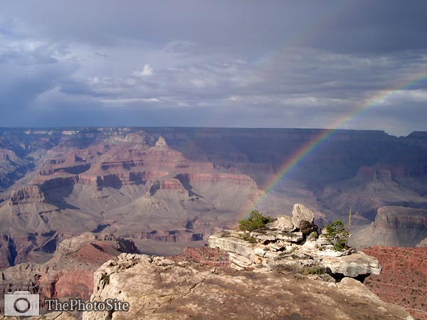The Grand Canyon, with Rainbow - Click Image to Close