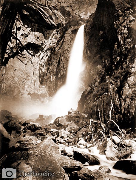 Lower Yosemite Falls, 1865 - Click Image to Close