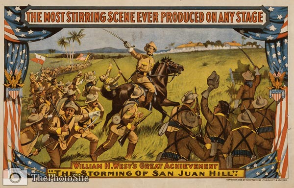 Theodore Roosevelt San Juan Hill Battle Of Cuba Poster - Click Image to Close
