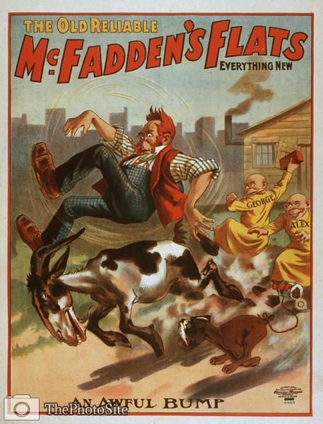 Man hit by goat - an awful bump - old Theatre Poster - Click Image to Close