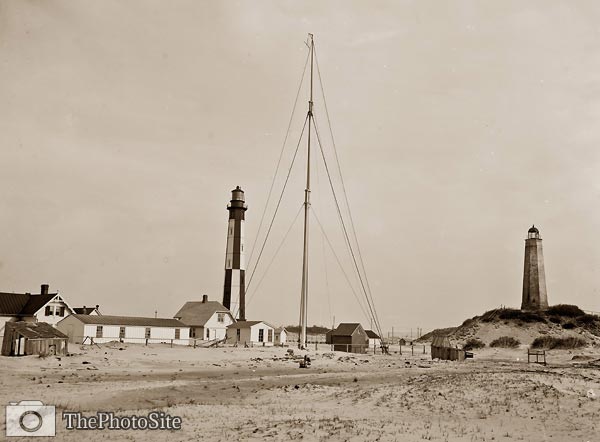 Cape Henry light houses, old and new, Virginia 1905 - Click Image to Close