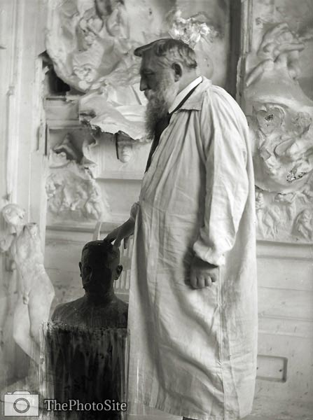 Auguste Rodin, French sculptor in studio - Click Image to Close