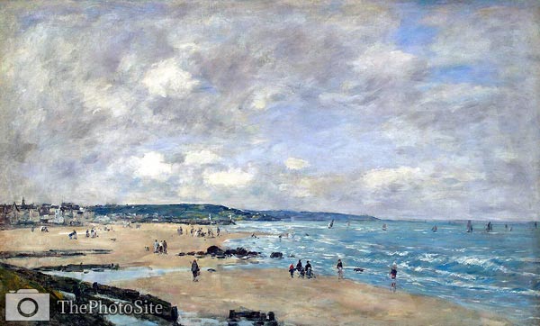 Beach at Trouville Eugene Boudin - Click Image to Close