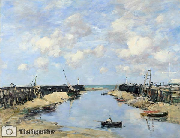 The Entrance to Trouville Harbour Eugene Boudin - Click Image to Close