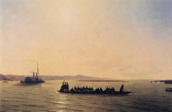Alexander ii crossing the danube 1878, Ivan Aivazovsky - Click Image to Close