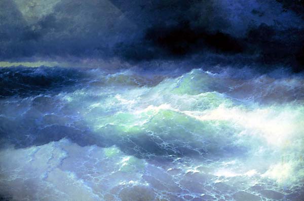 Between the waves 1898 by Ivan Aivazovsky - Click Image to Close