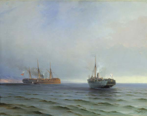 The capture of turkish nave on black sea 1877, Ivan Aivazovsky - Click Image to Close