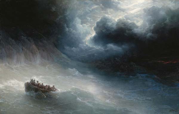The wrath of the seas 1886, Ivan Aivazovsky - Click Image to Close