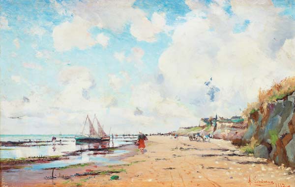 Coastal scene from Villerville - Click Image to Close