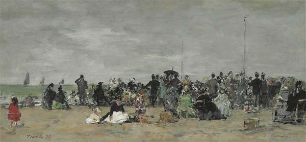 La plage de Trouville (1874) - Click Image to Close