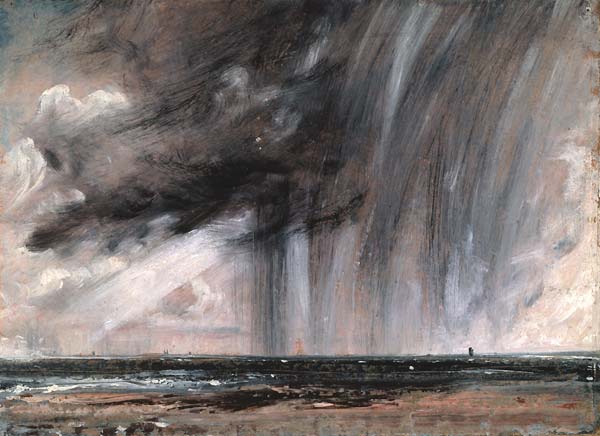 Rainstorm over the sea - Click Image to Close