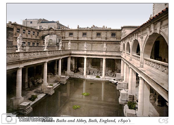 Roman Baths and Abbey, City of Bath, England - Click Image to Close