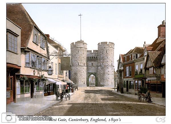 West Gate, Canterbury, England - Click Image to Close