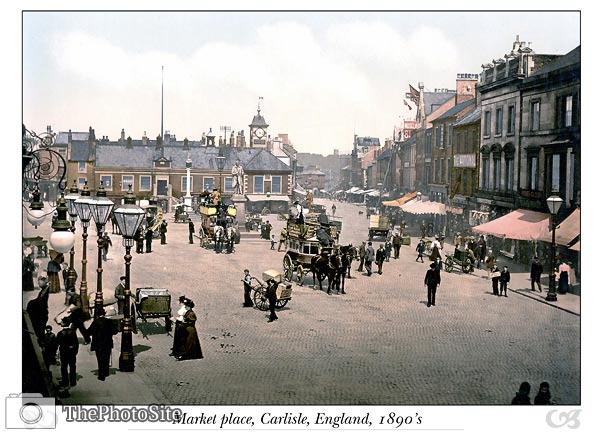 Market place, Carlisle, England - Click Image to Close