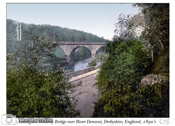 Ambergate, railway bridge over River Derwent, Derbyshire, Englan - Click Image to Close